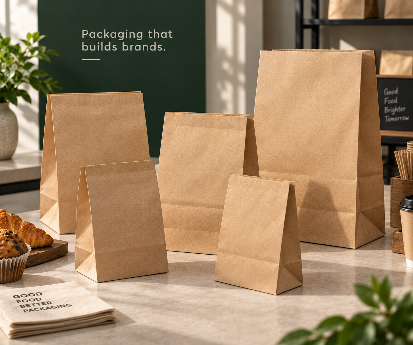 Plain Browm SOS Paper Bags, 10*6*12.5in