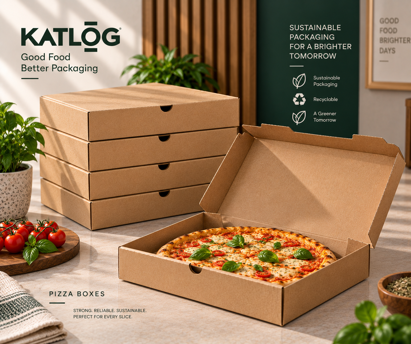 Plain Brown Pizza Box, 15 inches