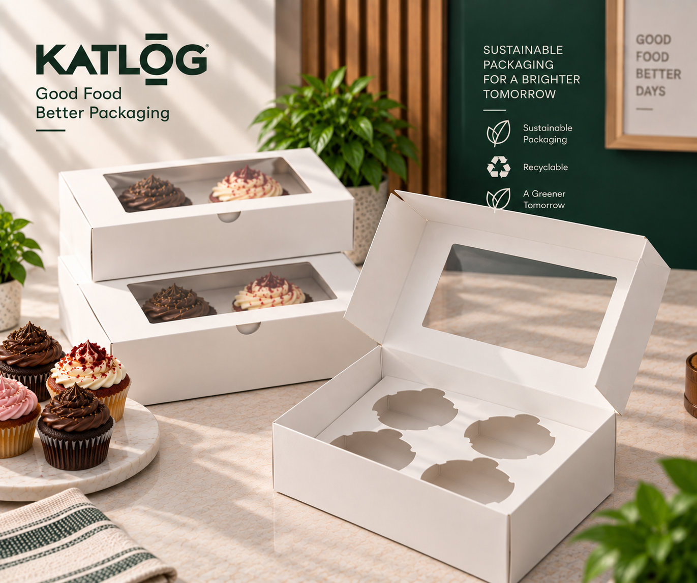 Cupcake Box 4 holes