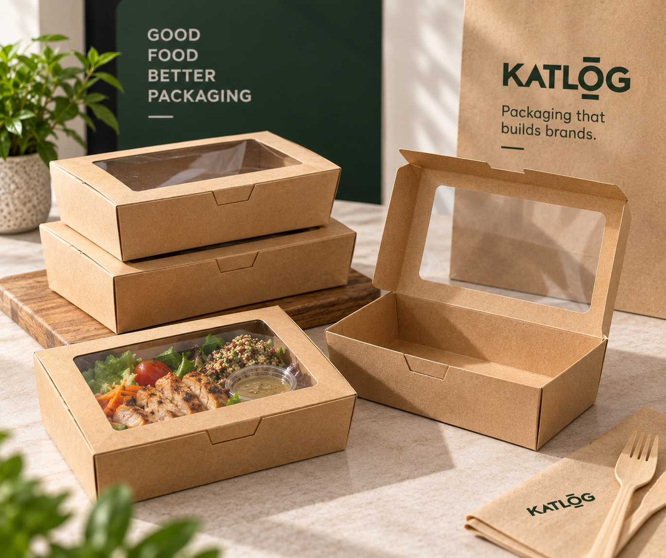 Food Box with window 1200 ml