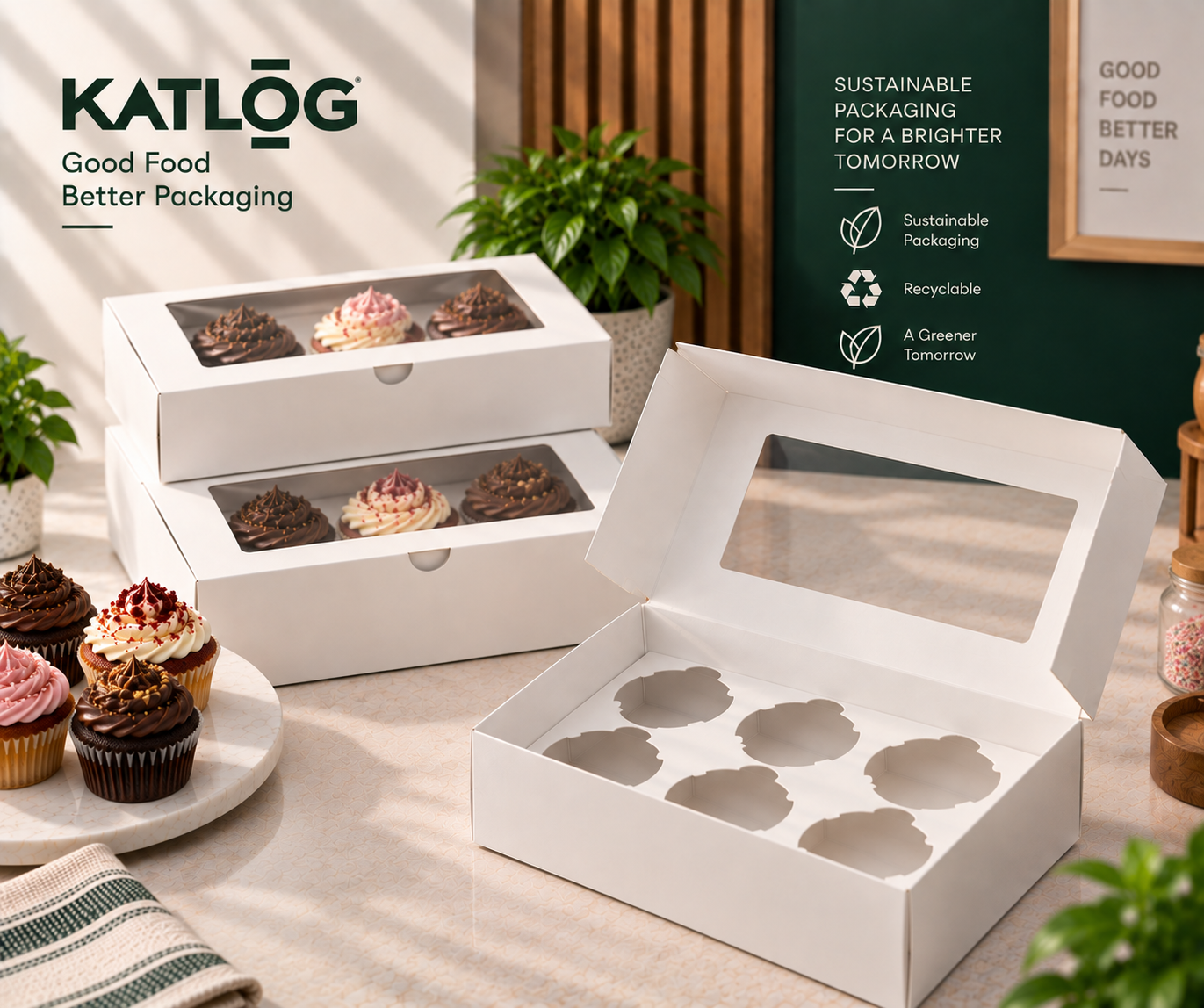 Cupcake Box 6 holes