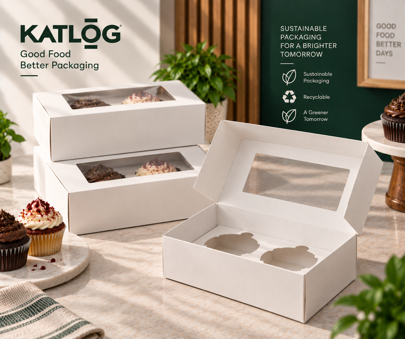Cupcake Box 2 holes
